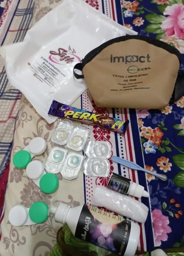 Lens Applicator & Tweezer Contact Lens Inserter Remover Soft Tip Tweezers & Case Kit Hygienic photo review